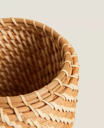 ZARA HOME МАЛЕНЬКАЯ ДЕТСКАЯ КОРЗИНА, СВЕТЛО-БЕЖЕВЫЙ