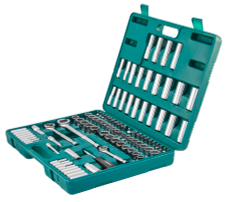 S05H48107S Набор инструмента универсальный 1/4", 3/8" и 1/2"DR, 107 предметов