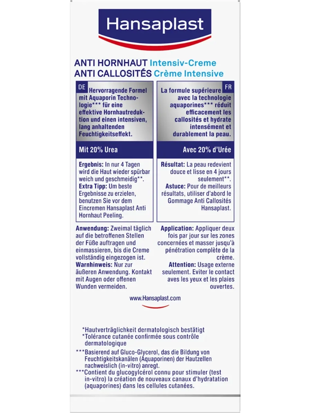 Hansaplast Крем для ног с 20% мочевины, 75 мл