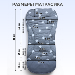 Матрас в коляску двухсторонний детский из муслина