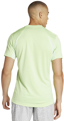 Мужская теннисная футболка Adidas Tennis Freelift T-Shirt - semi green spark/green spark