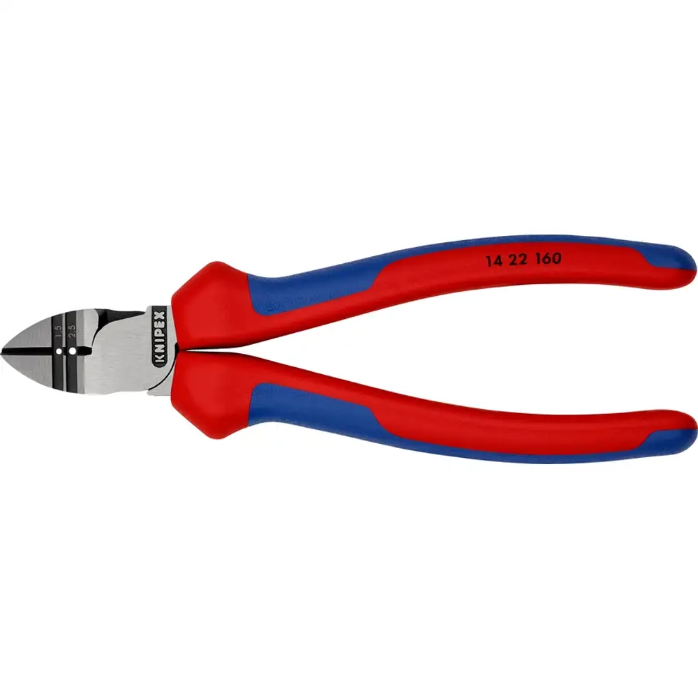 Кусачки боковые для удаления изоляции черненые 160 мм Knipex 14 22 160