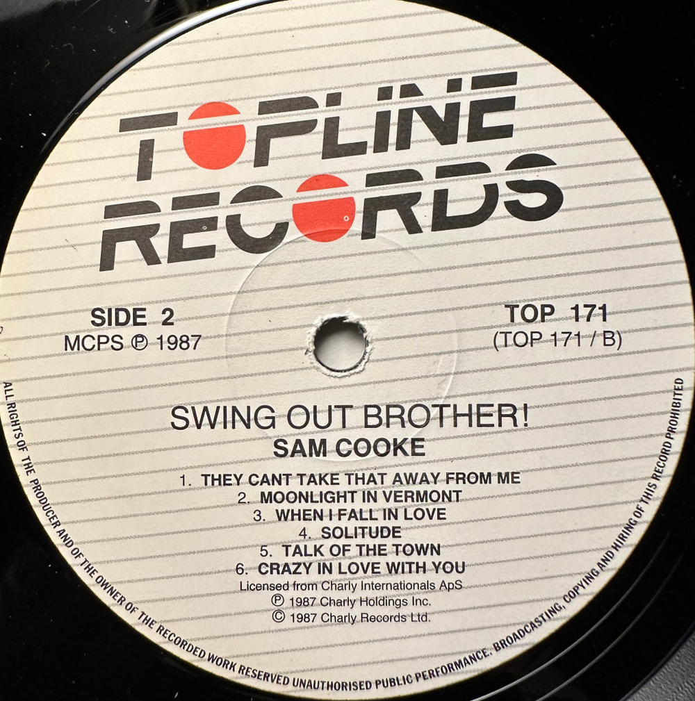 Sam Cooke - Swing Out Brother (Англия 1987г.)