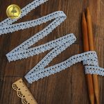 Кружево вязаное (тесьма) 18 мм / 10 метров, х/б, арт.TR.1006 цв.голубой, Kruzhevo