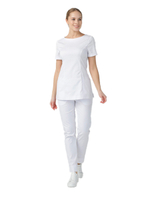 Брюки медицинские женские Dr. Nice DRN344 с поясом на резинке, черный, 42