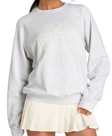Женская Кофта теннисная Wilson Classic Crew - cloud heather