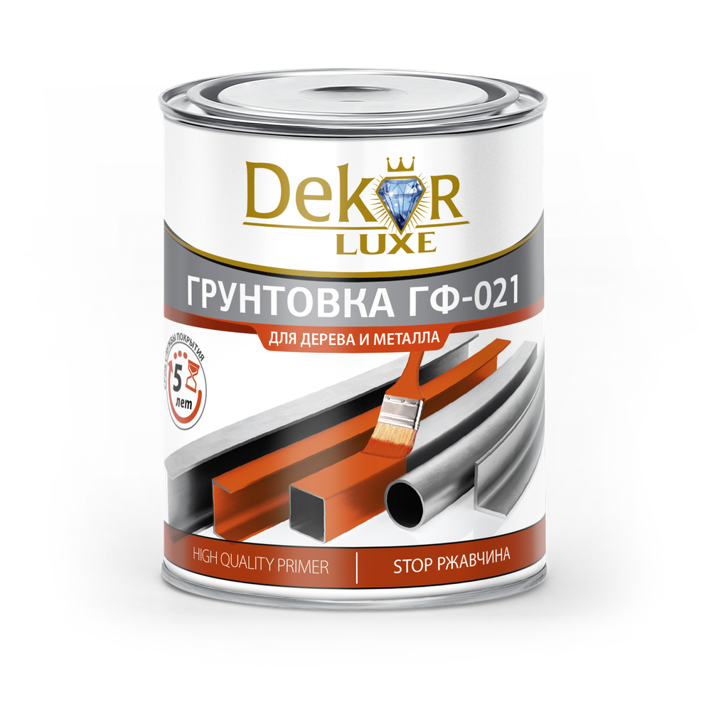 DEKOR LUXE  Грунт ГФ-021 Белый 1,8кг (Кубанские краски)