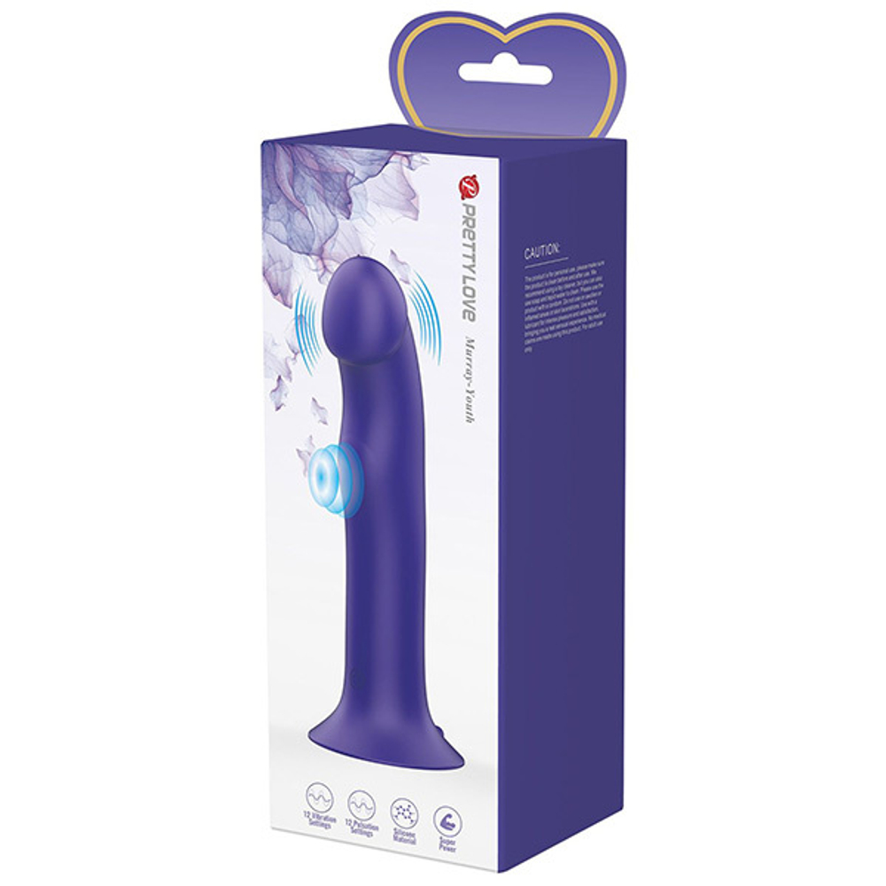 Фиолетовый вибратор с режимом боковой пульсации 19см Pretty Love Murray-Youth BI-014952L