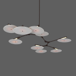 Люстра Lindsey Adelman Branching Disk 9 ( черная )