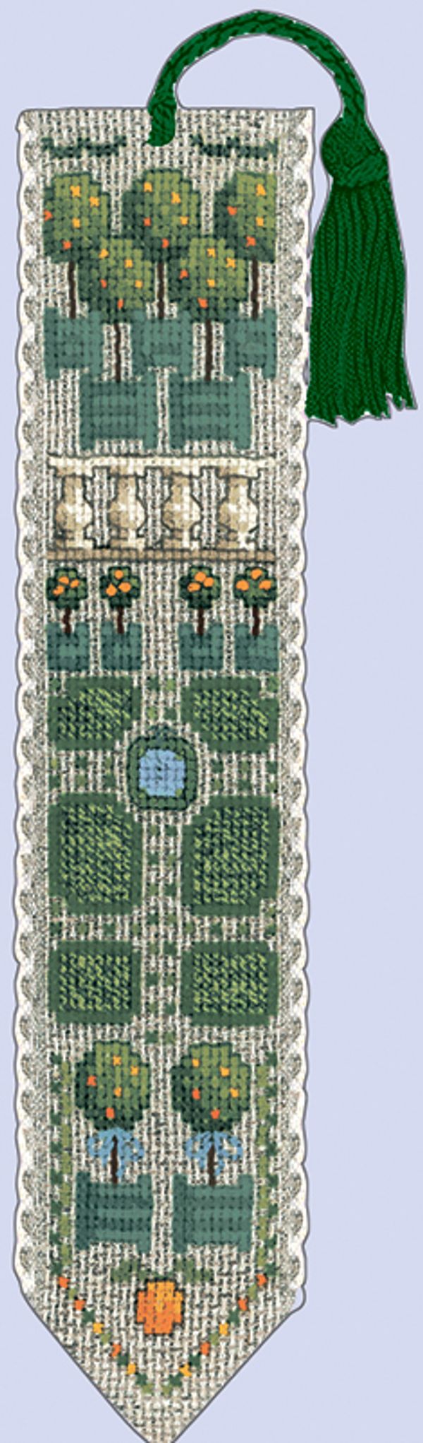 Набор для вышивания нитками Le Bonheur des Dames, закладка Marque Page Orangerie (Оранжерея), 5х20 см