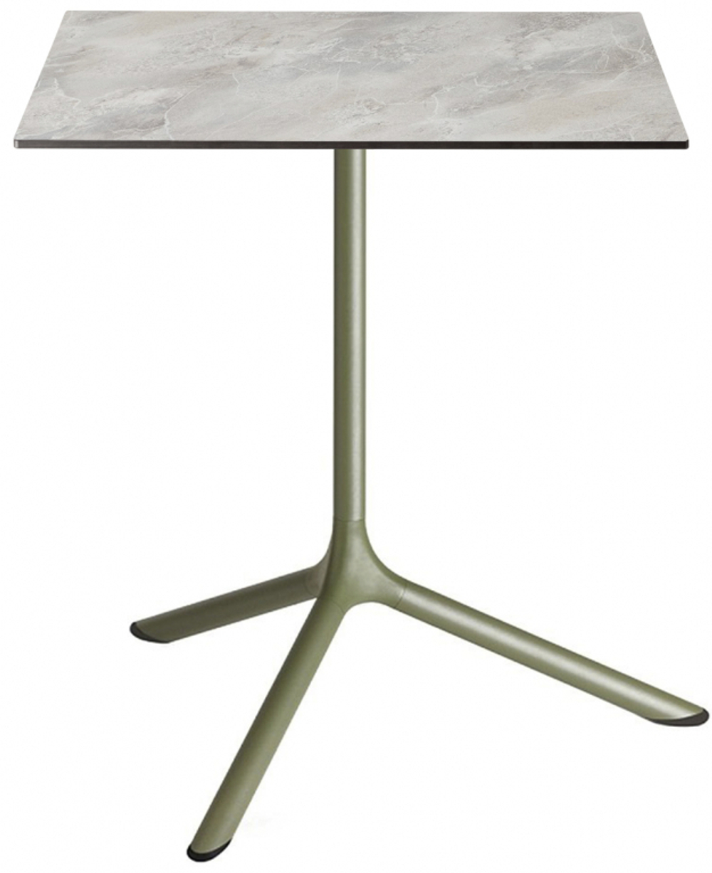Стол ламинированный обеденный складной Scab Design Tripe Maxi Folding, оливковый, каменный