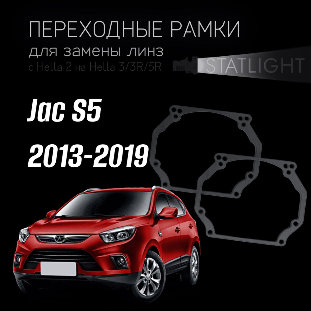 Переходные рамки для замены линз в фарах Jac S5 2013-2019