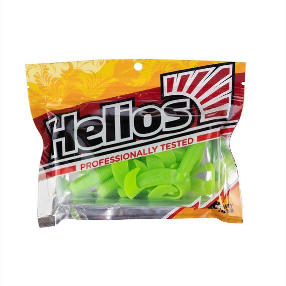 Твистер Helios Credo Double Tail 2,95"/7,5 см Lime 7шт. (HS-12-008)