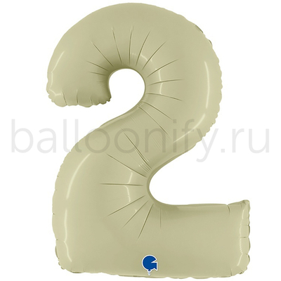 Шар ЦИФРА 2 Сатин Olive Green 40" 102 см