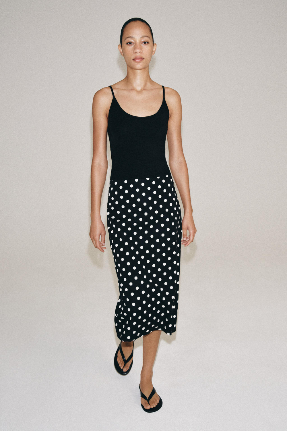 ЮБКА МИДИ В ГОРОШЕК — ZW COLLECTION — ZARA