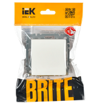 BRITE Выключатель 1-клавишный 10А ВС10-1-0-БрБ белый IEK