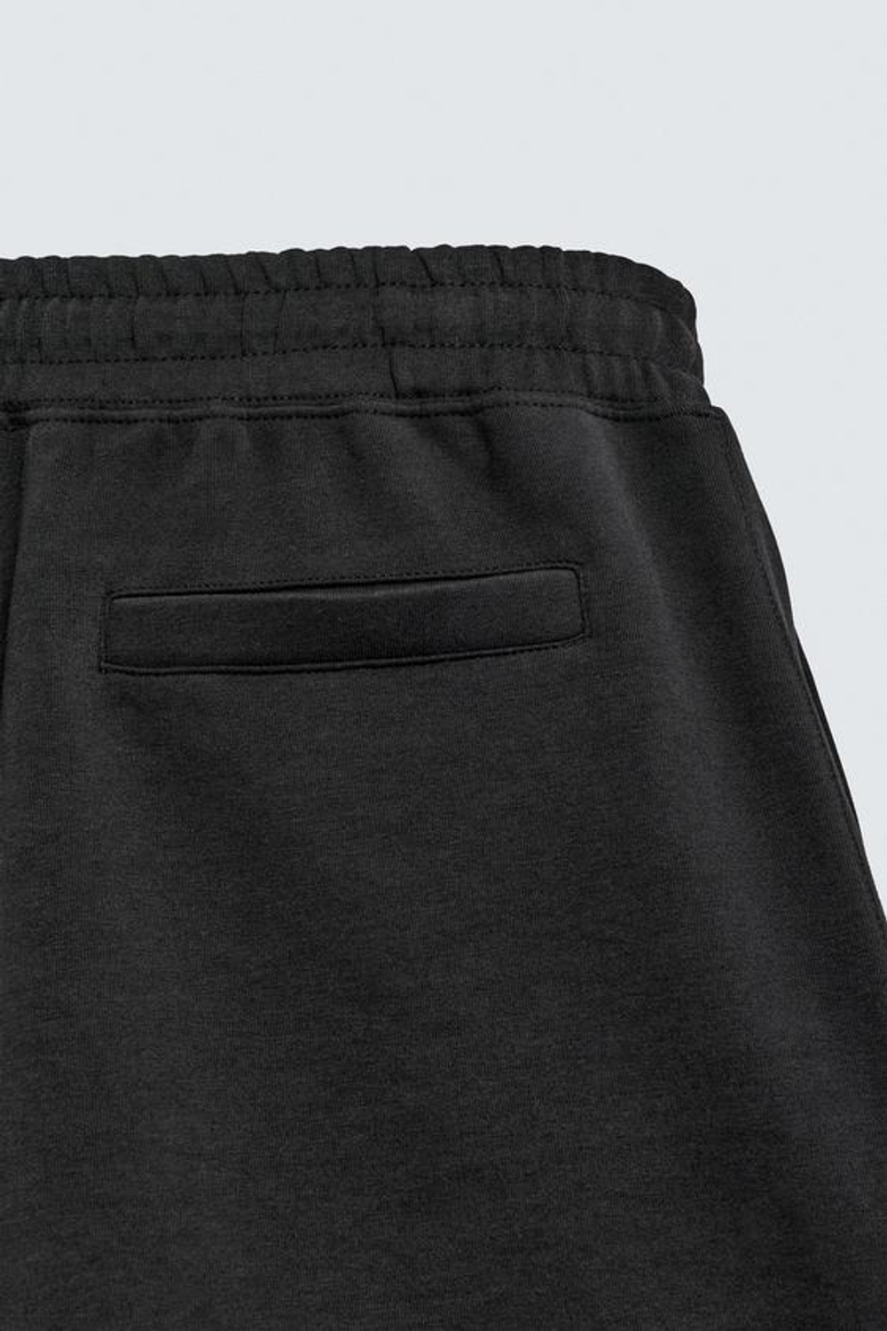 ZARA ШОРТЫ-ДЖОГГЕРЫ RELAXED FIT INTERLOCK, ЧЕРНЫЙ