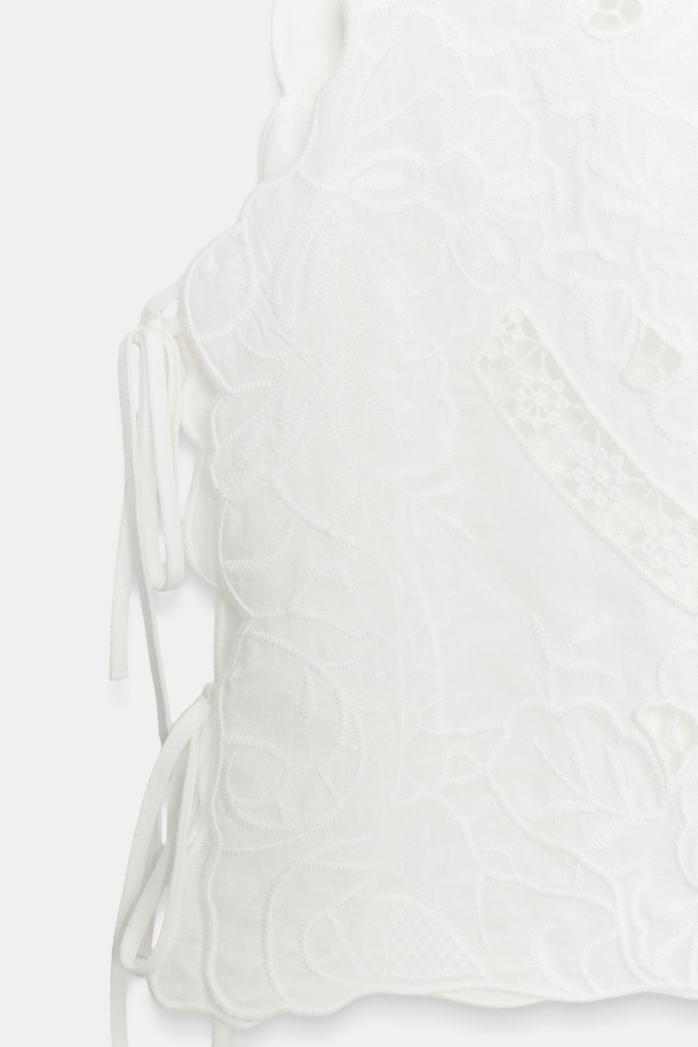 ZARA РУБАШКА С ВЫШИВКОЙ — ZW COLLECTION, БЕЛЫЙ