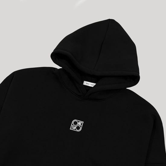 Худи ONE TWO HOODIE LOGO (черный)