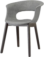 Кресло с обивкой Scab Design Natural Miss B Pop, венге, серый