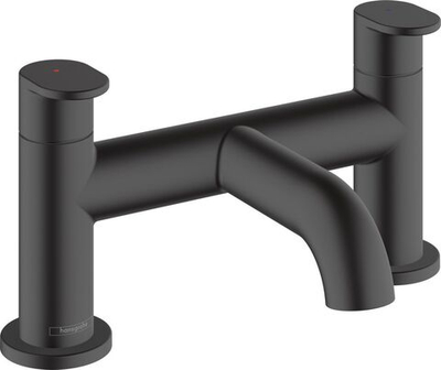 Смеситель на борт ванны Hansgrohe Vernis Blend на край ванны, на 2 отверстия матовый чёрный 71442670
