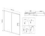 Душевая дверь Сити (City) VDS-5CT130MT, 1300, хром, стекло текстурное,