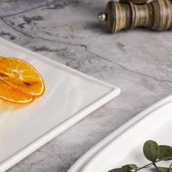 Блюдо квадратное 25,5*25,5 см h1,5 см Relief белое фарфор P.L. Proff Cuisine [3]