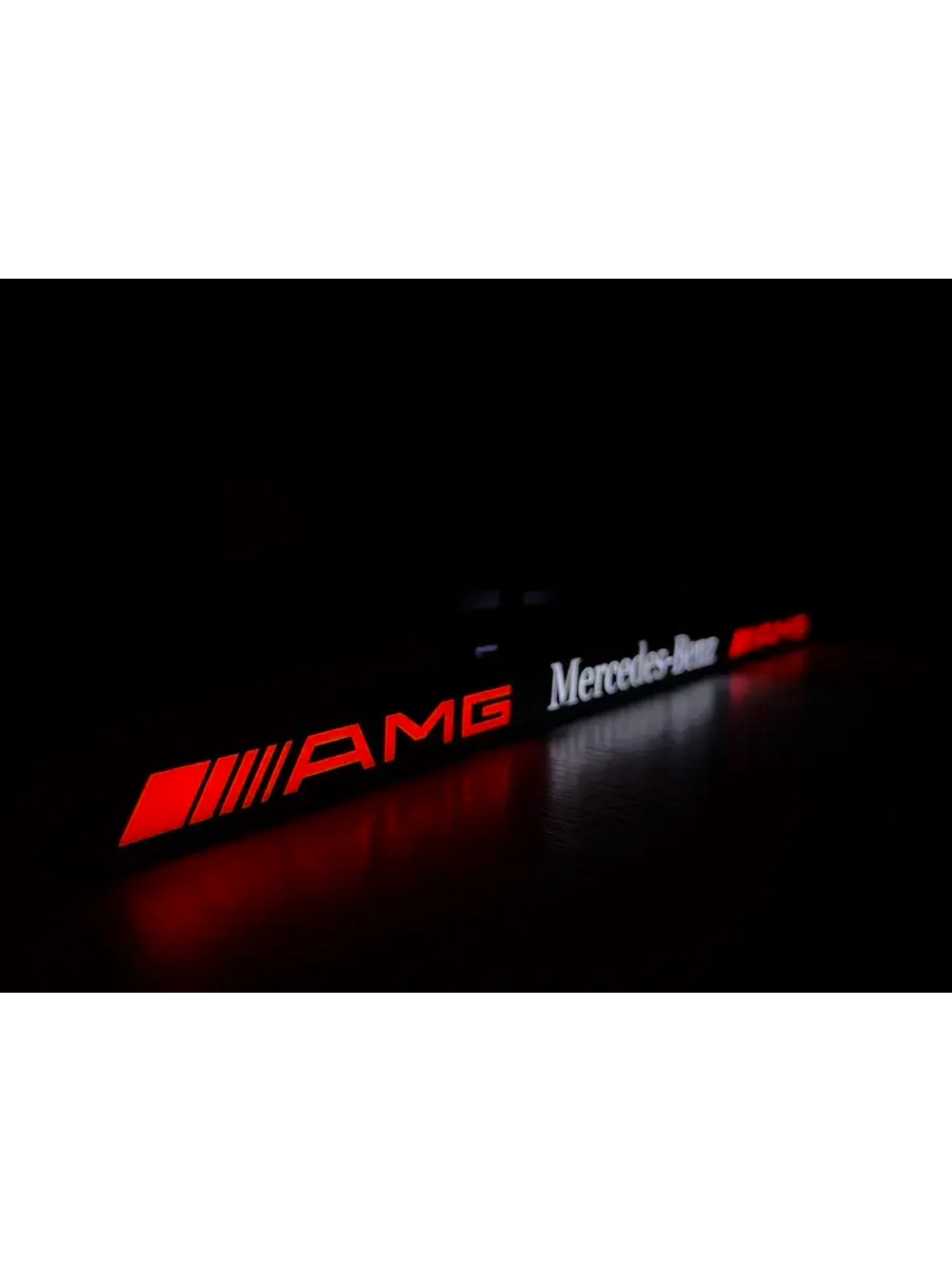 Рамка для номера с подсветкой. Mersedes AMG