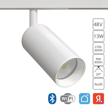 Умный трековый магнитный светодиодный светильник 13W 2700K/4200/6000К A4691PL-1WH белый smart Linea Arte Lamp