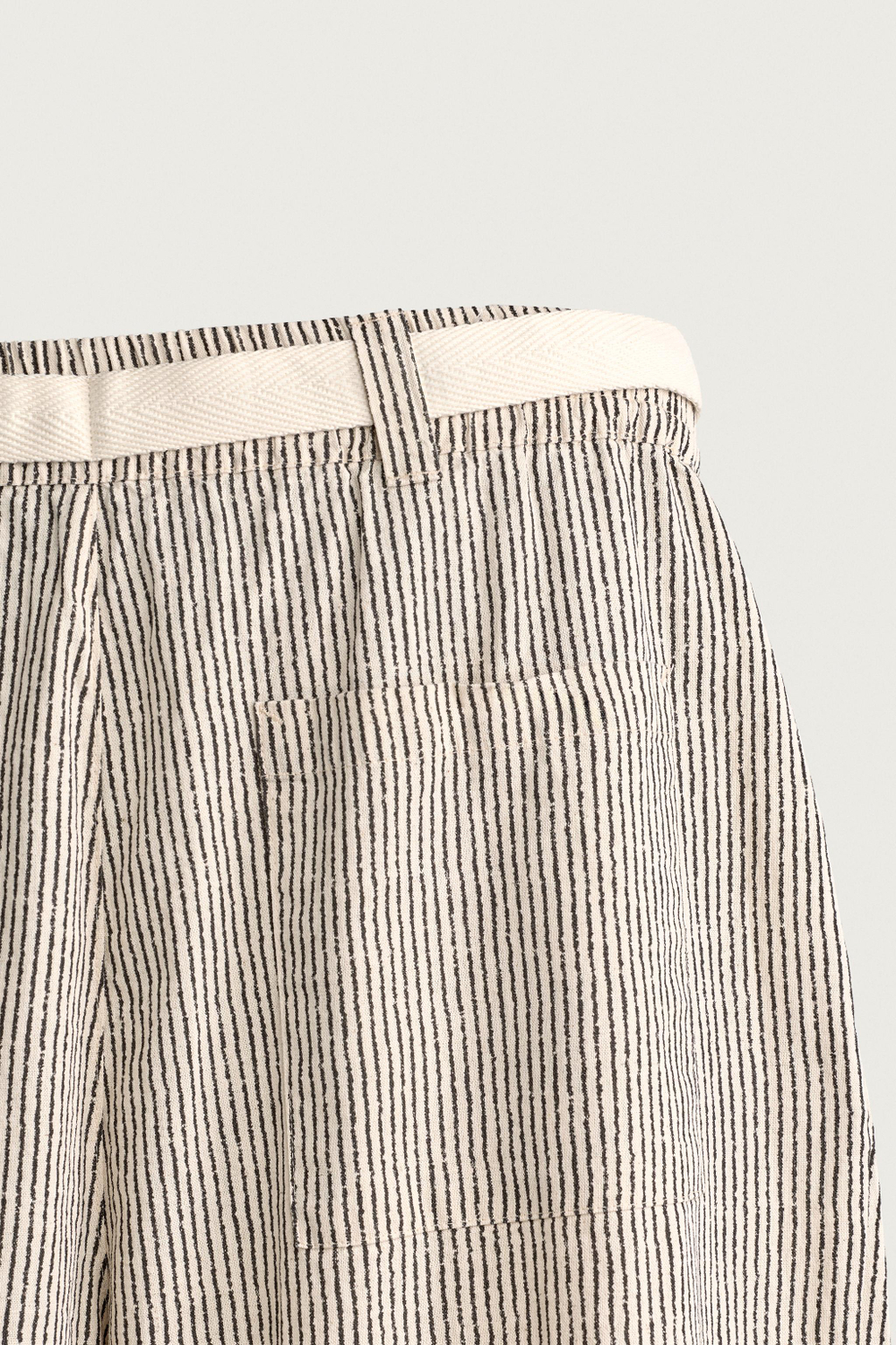 БРЮКИ WIDE FIT В ПОЛОСКУ С РЕМНЕМ — ZARA