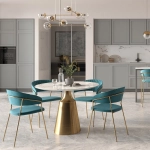 Комплект из 2-х стульев Bradex Home Turin синий, золотые ножки