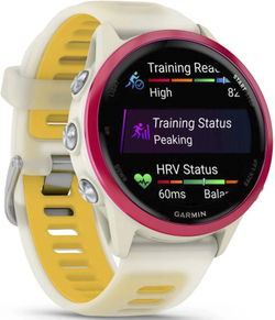 Смарт-часы Garmin Forerunner 570 42мм 1.2" AMOLED корп.белый/розовый рем.белый разм.брасл.:135-205мм (010-02970-02)