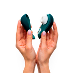 Темно-бирюзовый бесконтактный клиторальный стимулятор 10см Womanizer Liberty 2 Dark Green WZ112SG3