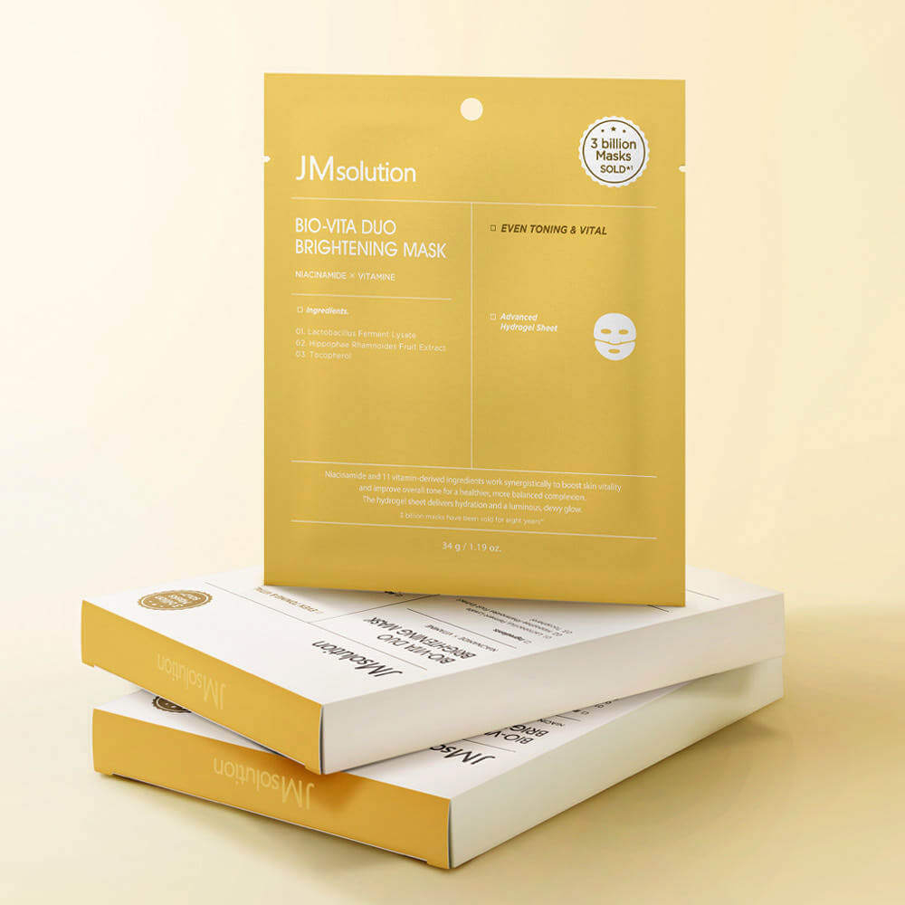 JMsolution Тающая гидрогелевая маска с ниацинамидом Bio-Vita Duo Brightening Mask