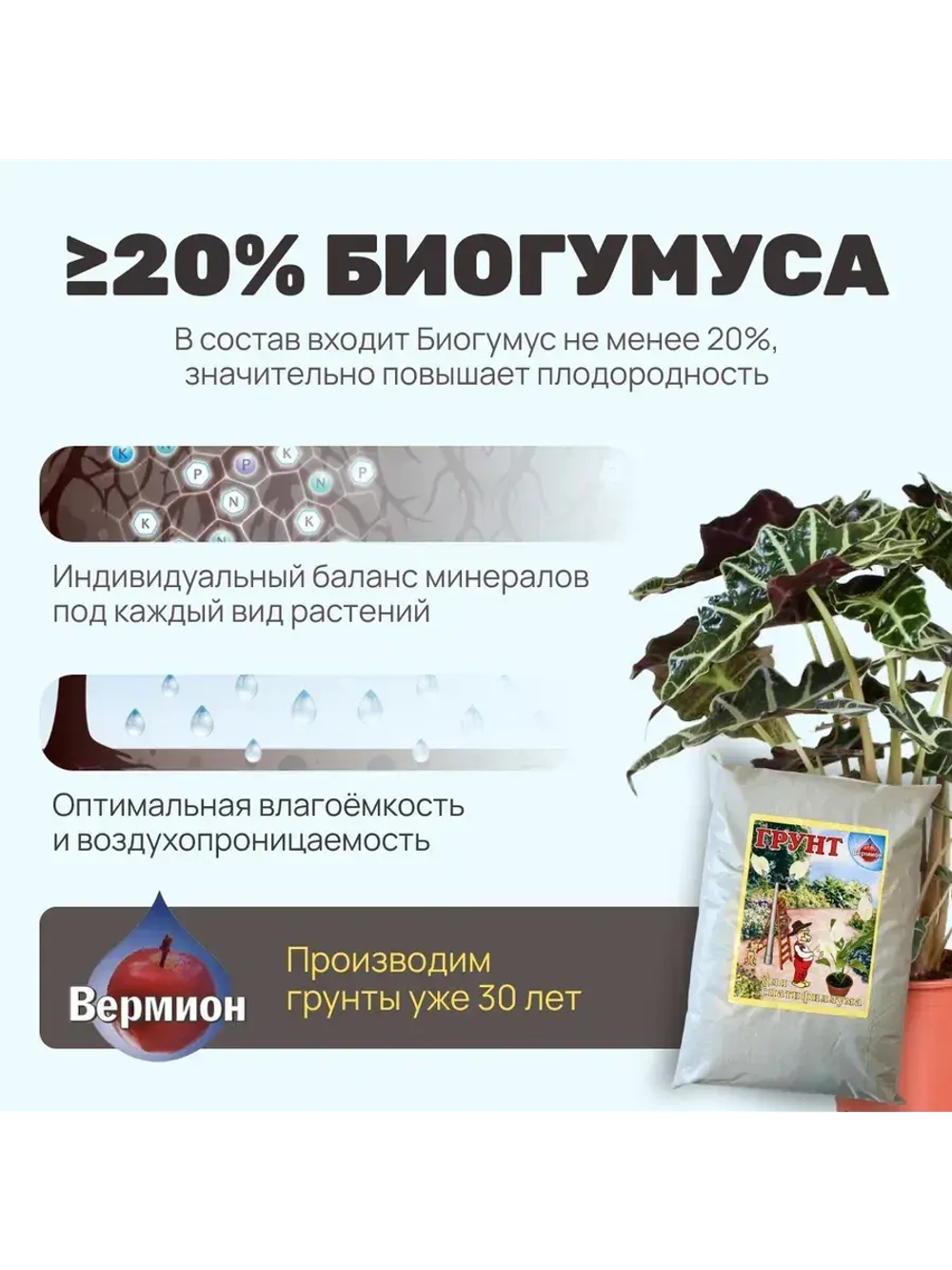 Органический грунт для спатифиллума 5 л