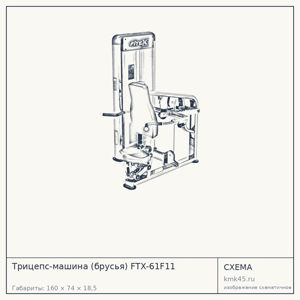 Трицепс-машина (брусья) FTX-61F11 — от 206 000 ₽