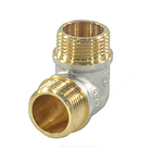 Угольник латунь никель реборда Ду 25 (1") НР/НР 9005 ГОСТ 32585-2013 Aquasfera 9005-03
