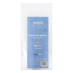 Сменные файлы для пилки овал белые 180 грит White Line, 30 шт