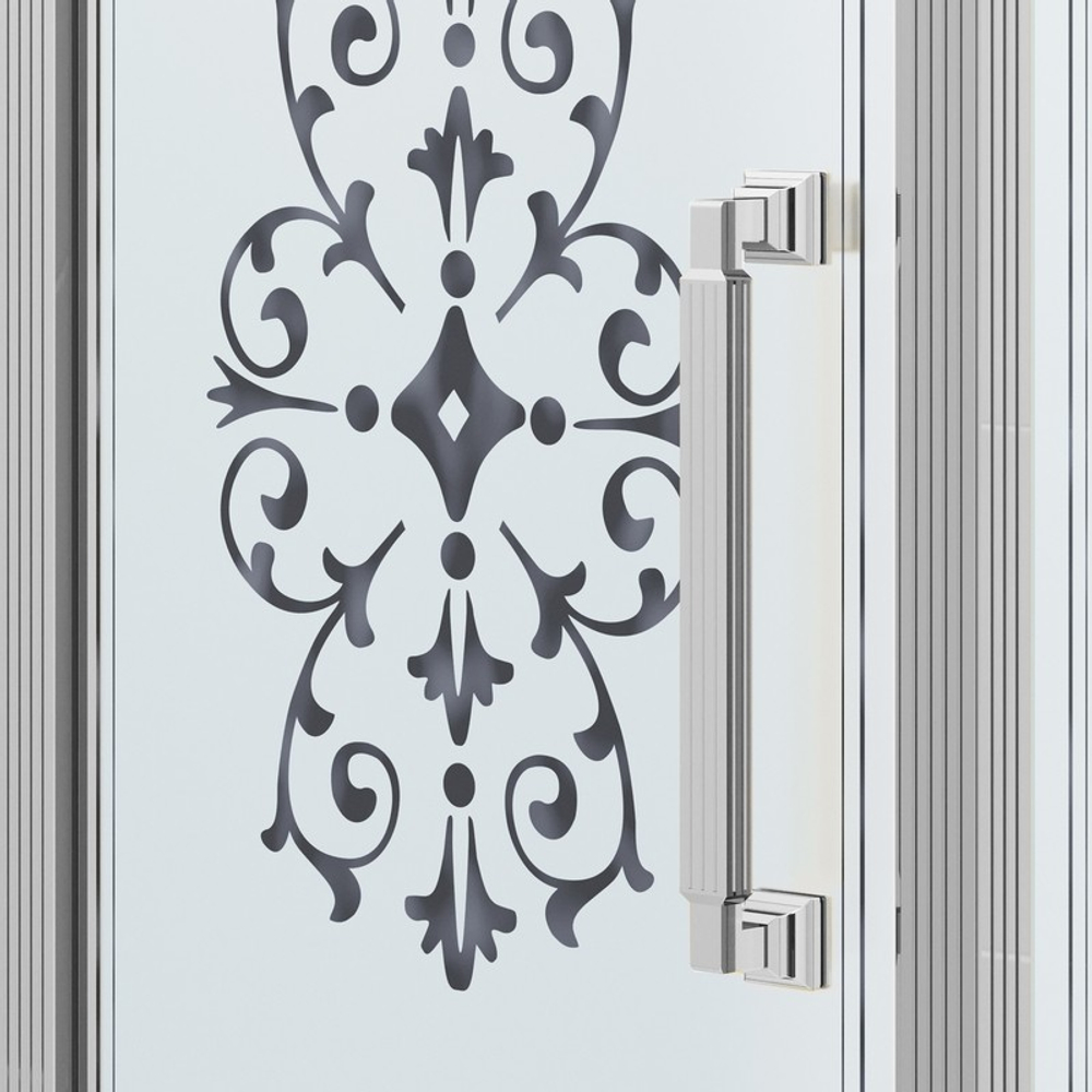 Душевое ограждение Ambassador Royal 18015110-L (120х80х200) прямоугольник,хром,стекло прозрачное с рисунком,распашная,1 место