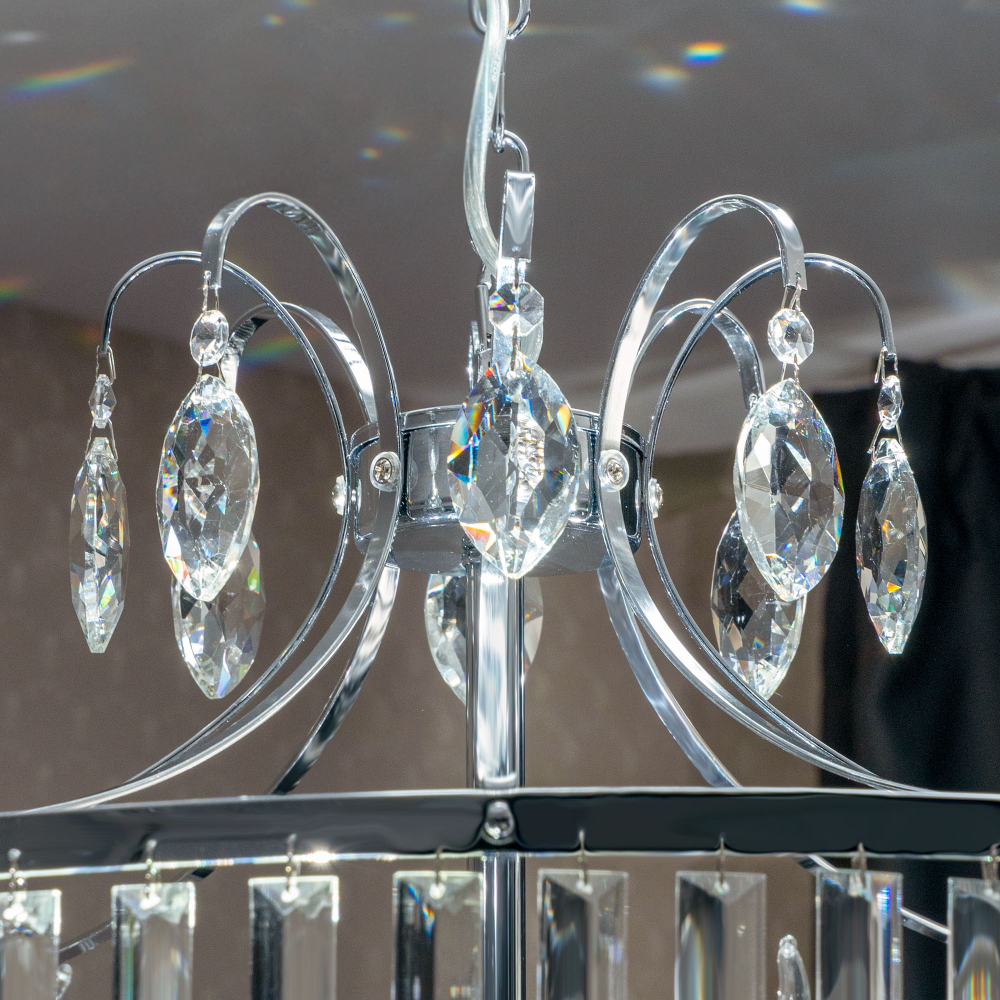 Citilux Инга CL335181 Люстра подвесная хрустальная Хром