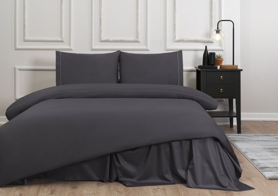 Постельное белье CASUAL антрацит сатин делюкс TIVOLYO HOME Турция