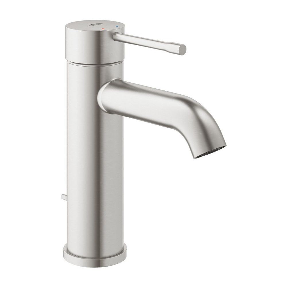 Смеситель однорычажный для раковины Grohe Essence, размер S, рычажный донный клапан, цвет Суперсталь (24171DC1) Смеситель однорычажный для раковины Grohe Essence, размер S, рычажный донный клапан, цвет Суперсталь (24171DC1)