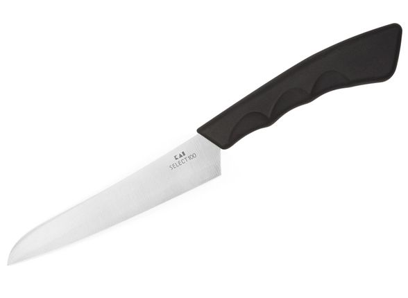Цена наНож кухонный для фруктов и овощей KAI series SELECT100 120 мм, сталь Mo-V, рукоять пластик