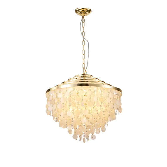 Люстра подвесная NewRgy K72-ф600*H550(530) H GOLD, 12×40 Вт, золотая
