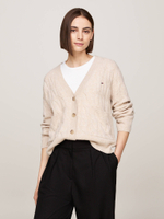 Хлопковый кардиган Tommy Hilfiger - бежевый(WW0WW43089)