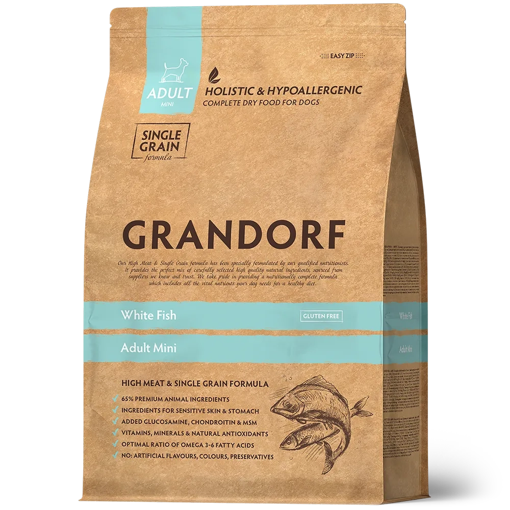 Grandorf White Fish, Adult Mini для мелких пород (Белая рыба)