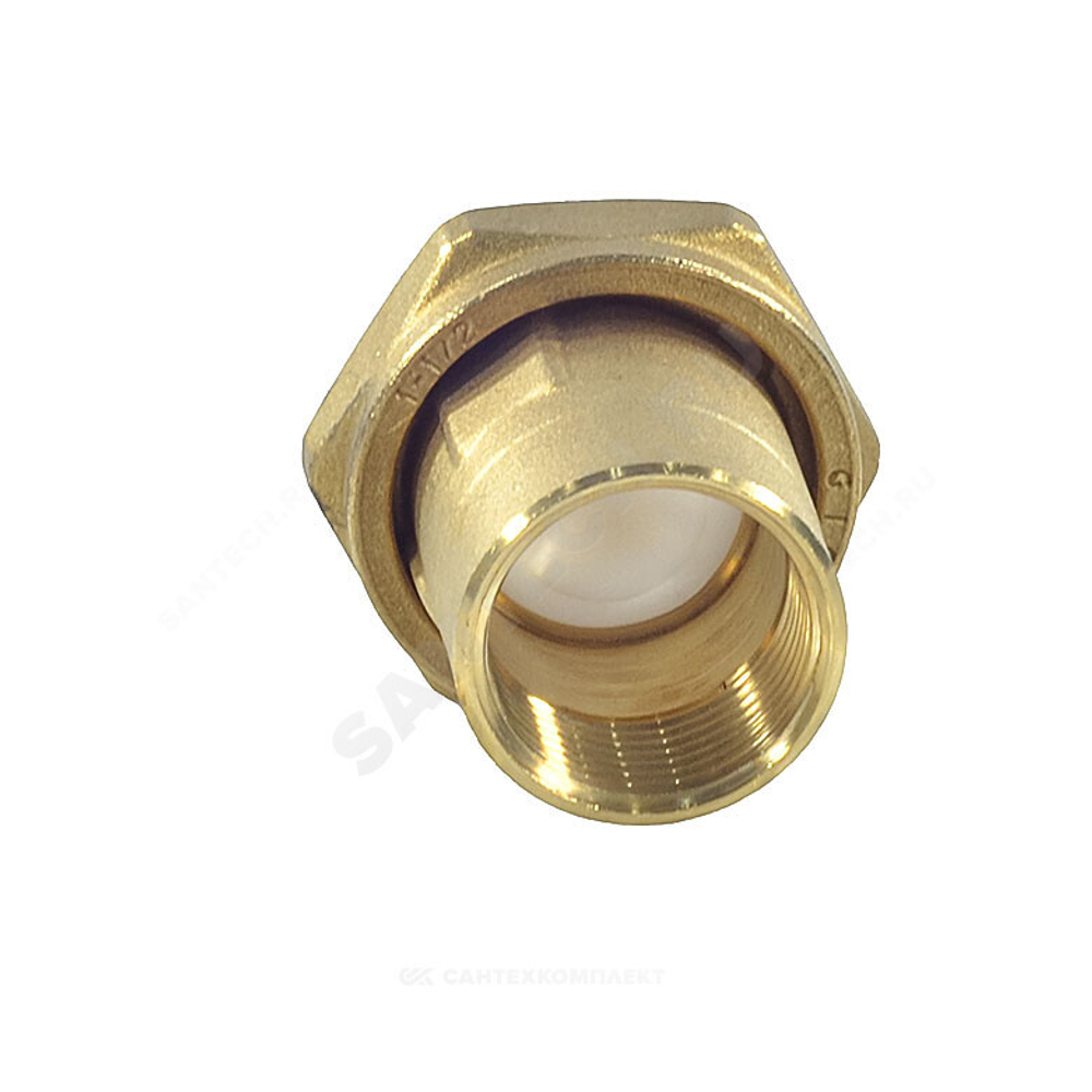 Соединение для подключения насоса латунь 1 1/2"x1" ВР с обратным клапаном R39 Giacomini R39Y001