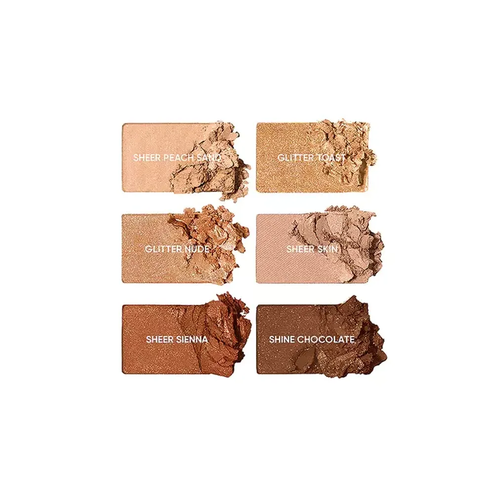 Палетка теней для век AMUSE EYE VEGAN SHEER PALETTE - 01 SHEER NUDE
