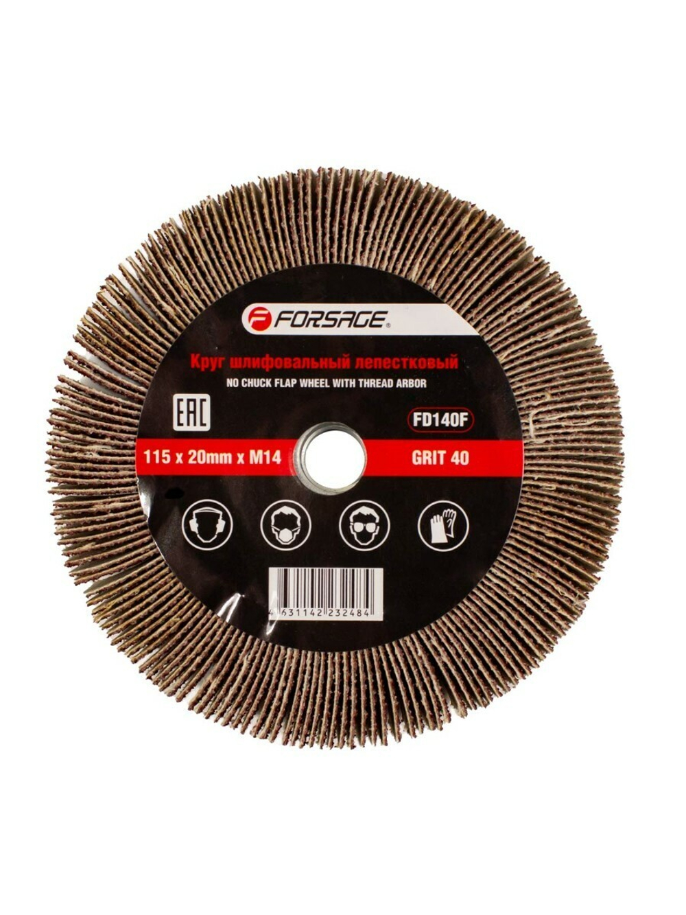 Круг лепестковый зачистной 115х20мм M14 (Grit 40) Forsage F-FD140F