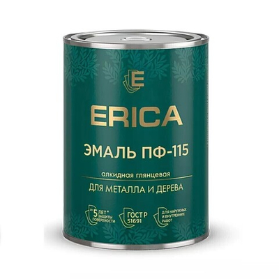 Эмаль Erica ПФ-115, серая, 1,8 кг